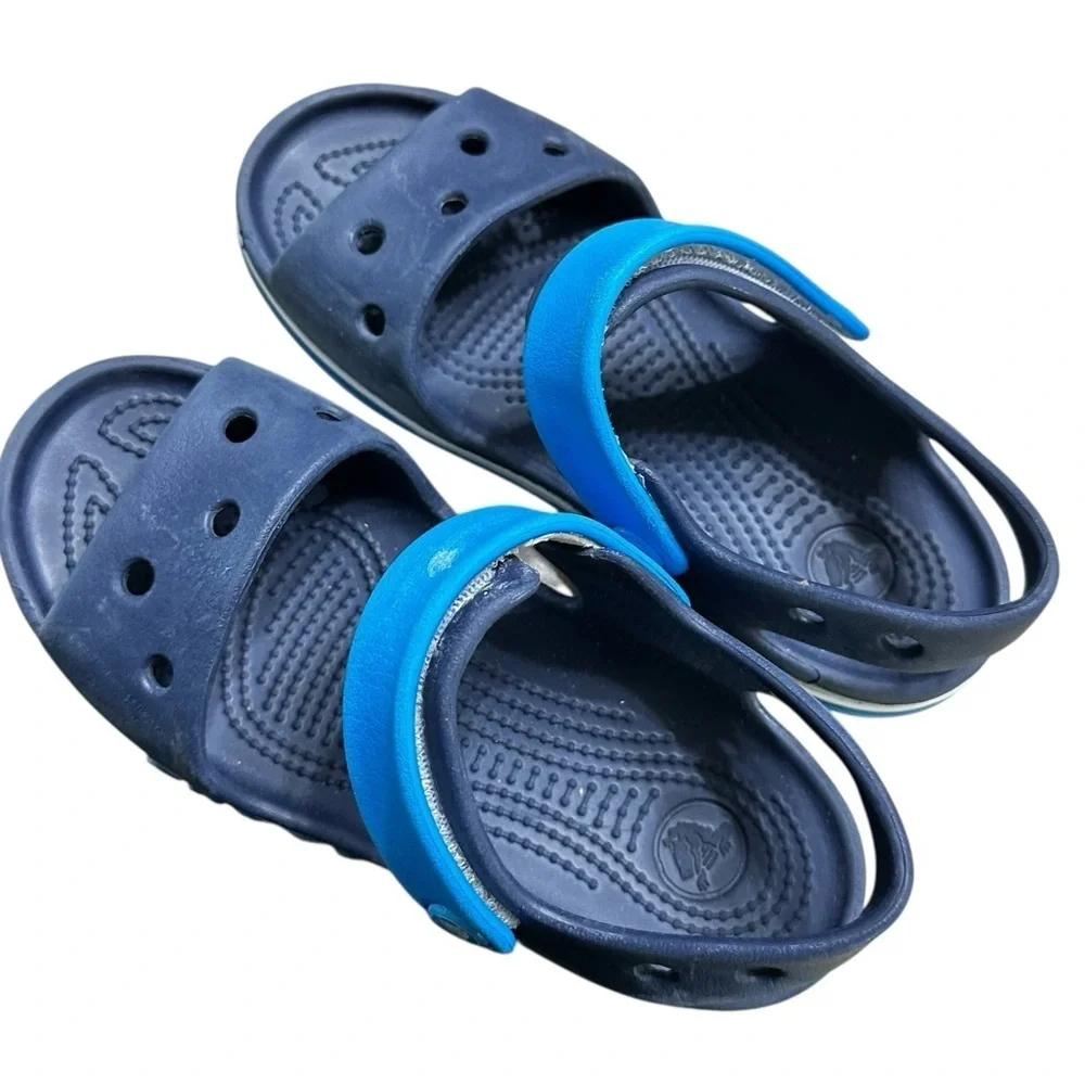 CROCS BAYABAND SANDAL Navy Blue Strap Sandals Size 13  Comfy Summer Beach